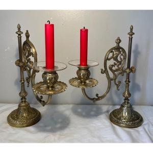 Pair Of Piano Candlesticks