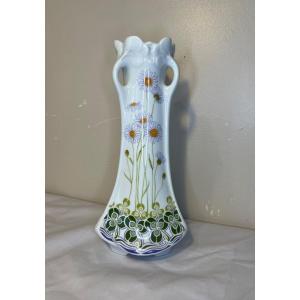 Large Haviland Limoges Trilobed Vase