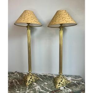 Paire De Grande Lampe 