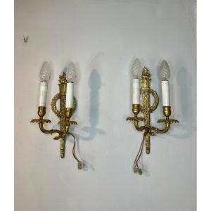 Paire d’appliques d’époque empire 