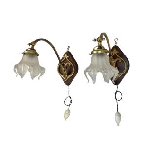 Paire d’appliques art nouveau 