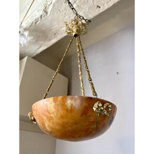 Plafonnier suspension albâtre 