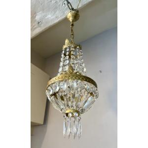 Petit Lustre corbeille montgolfière 