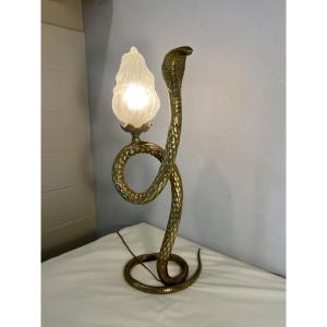 Lampe serpent cobra vintage 