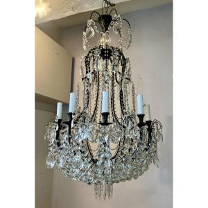 Grand lustre cage italien 