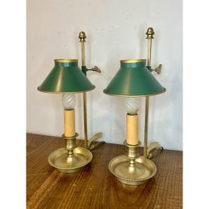 Pair Of Small Hot-water Bottle Lamps