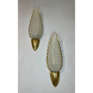 Pair Of Ezan Plume Wall Sconces 
