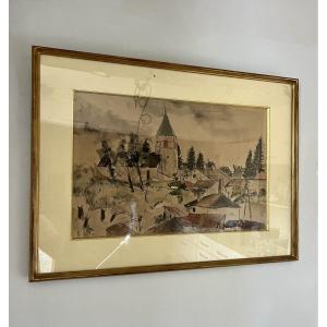 Aquarelle André Dunoyer de Segonzac
