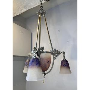 Schneider Art Deco Chandelier