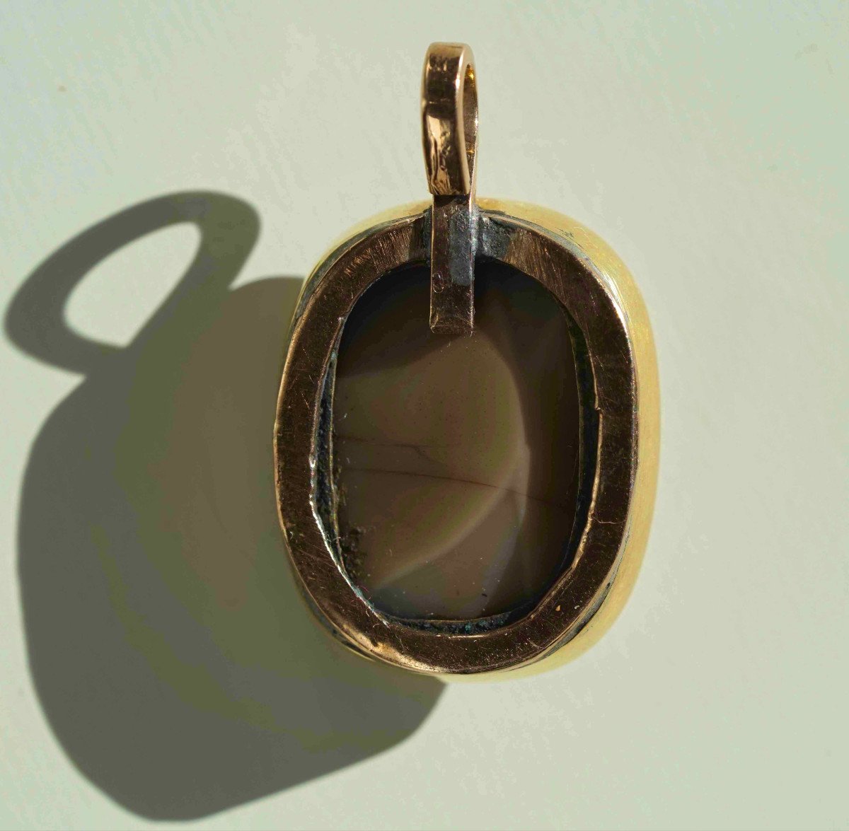 Pendentif or avec Camée sur agate : Psychée-photo-2