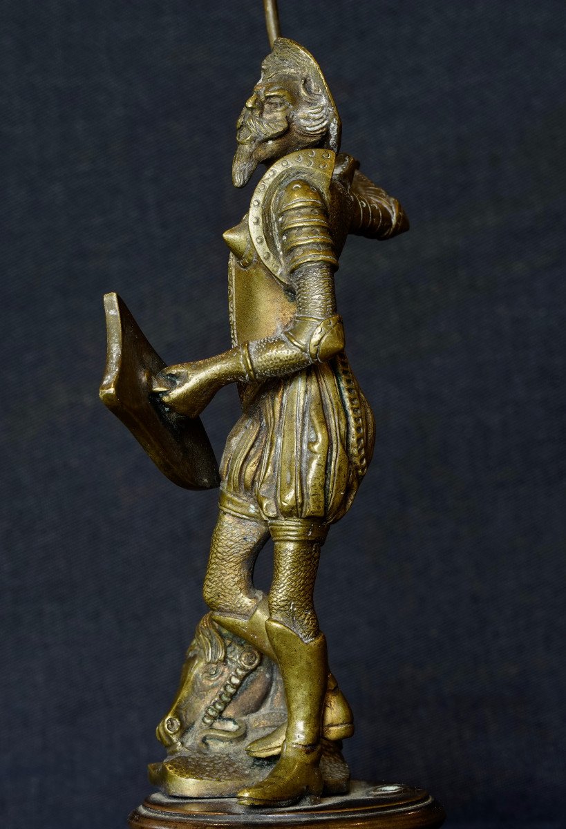 Joli bronze sur piédouche : Don Quichotte-photo-3