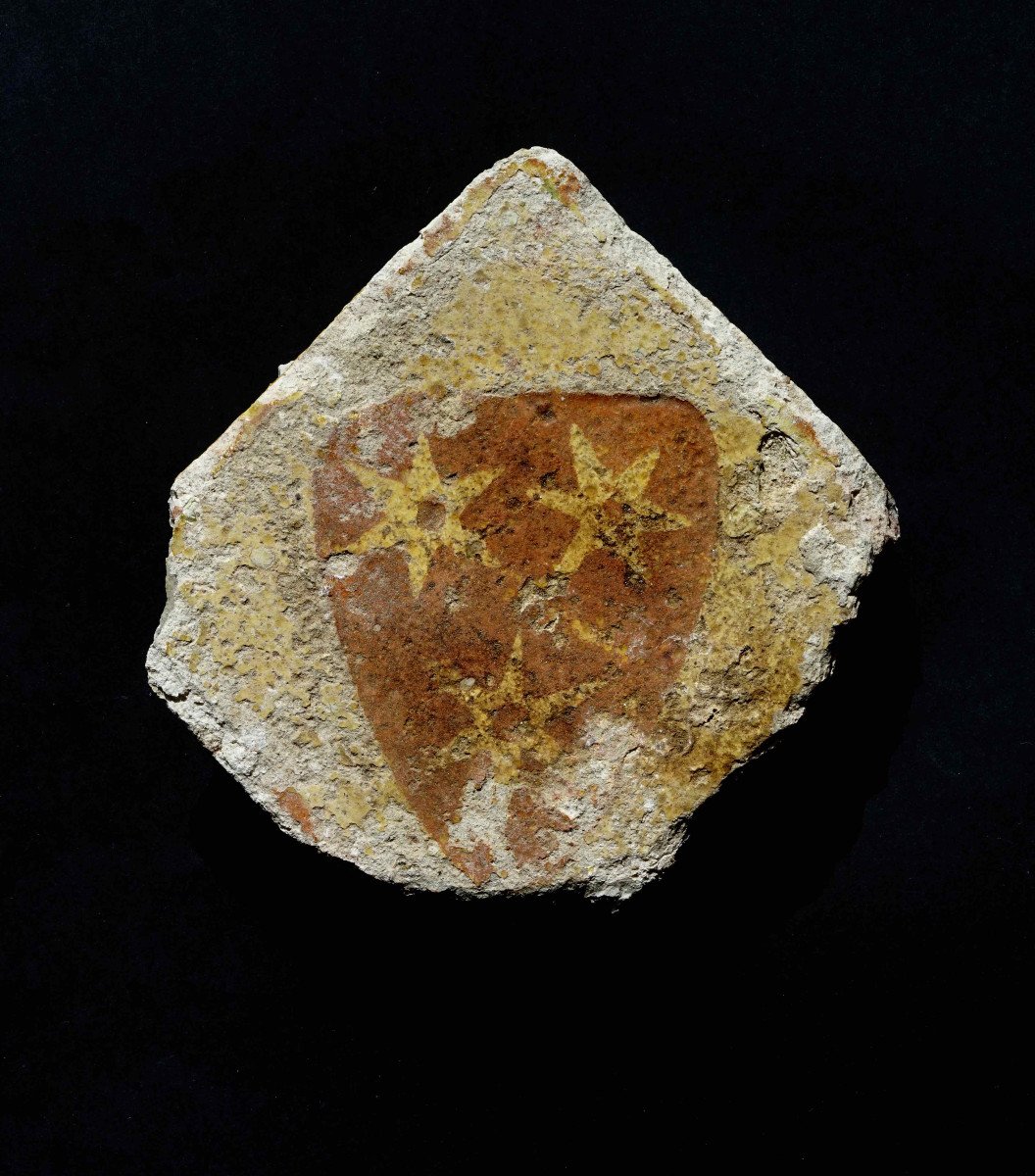 Renaissance Terracotta Paving Tile With Coat Of Arms