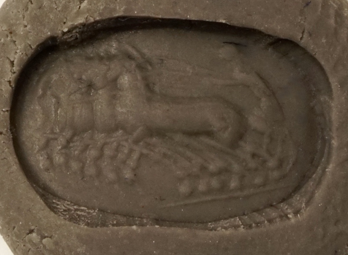 Roman Intaglio: Quadriga And Charioteer.-photo-2