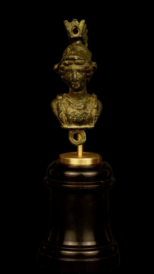 Roman Bronze Wall Light Depicting The God Mars 