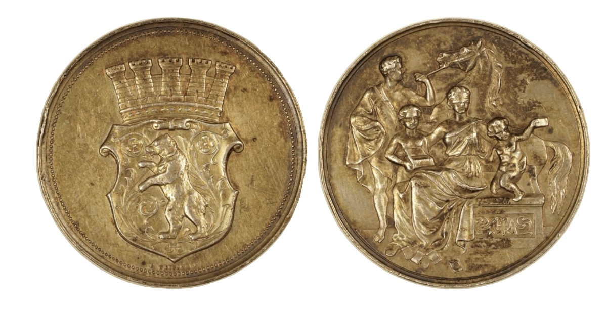 Allemagne - Médaille en argent frappée à l'occasion de la loterie du Horse Market de Berlin