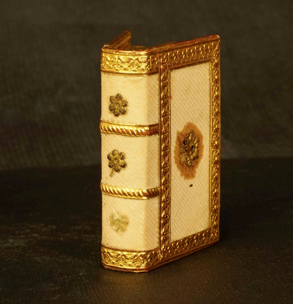 Petit  boîte romantique en forme de livre avec  miroir et gravure couleur-photo-3