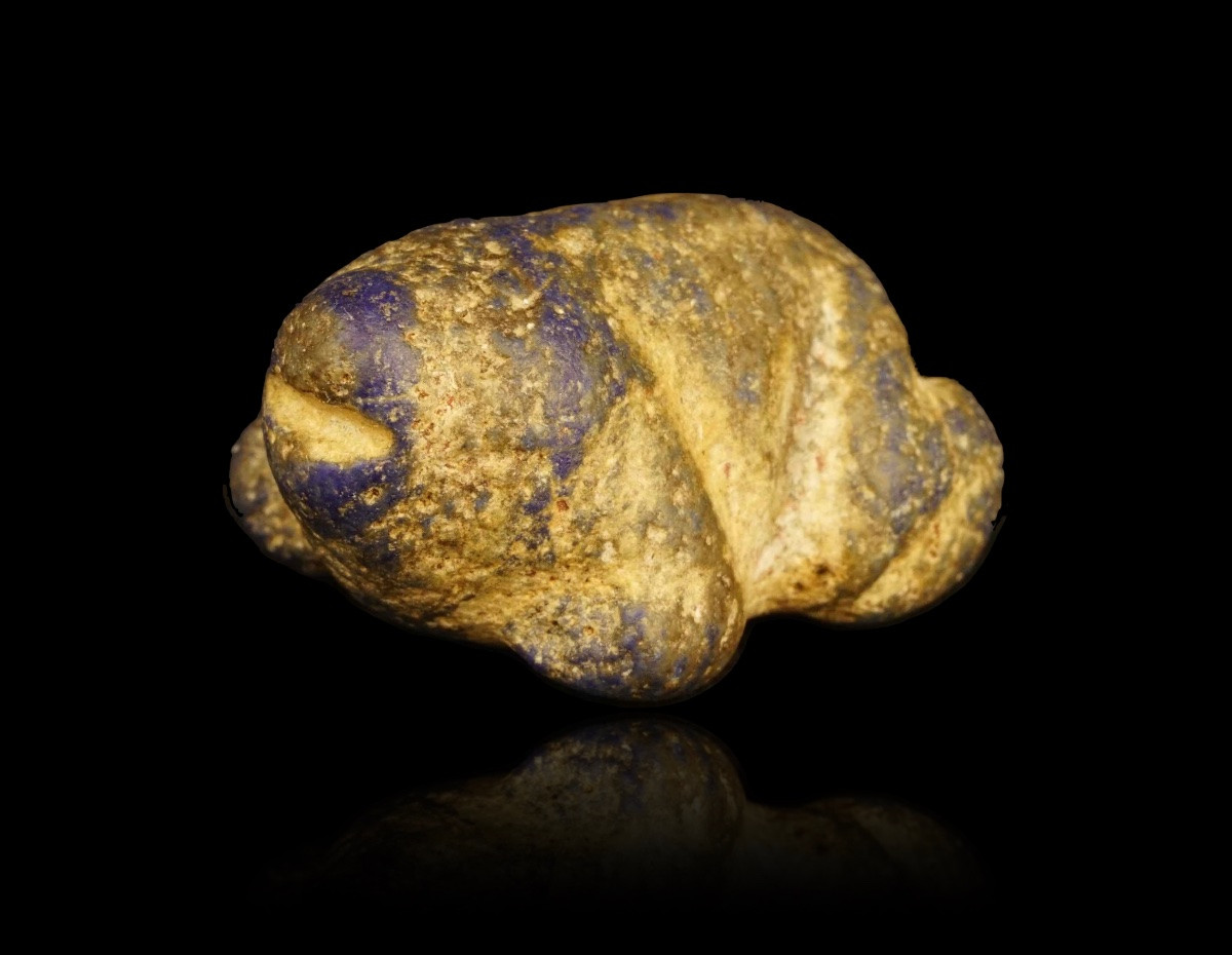 Amulette  Grenouille en Lapis lazuli -  Art sumérien -photo-2