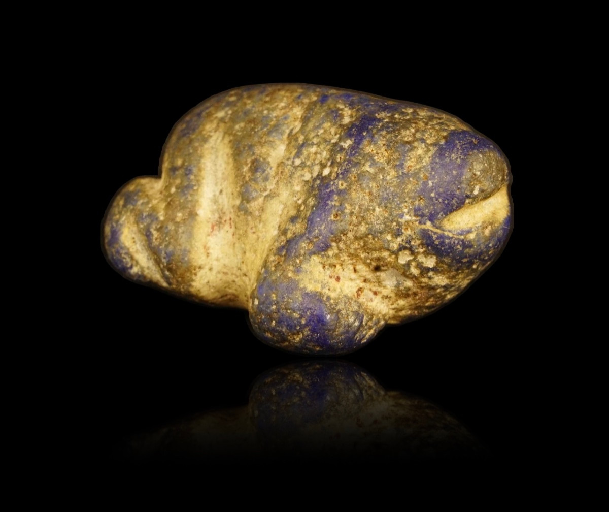 Amulette  Grenouille en Lapis lazuli -  Art sumérien -photo-3