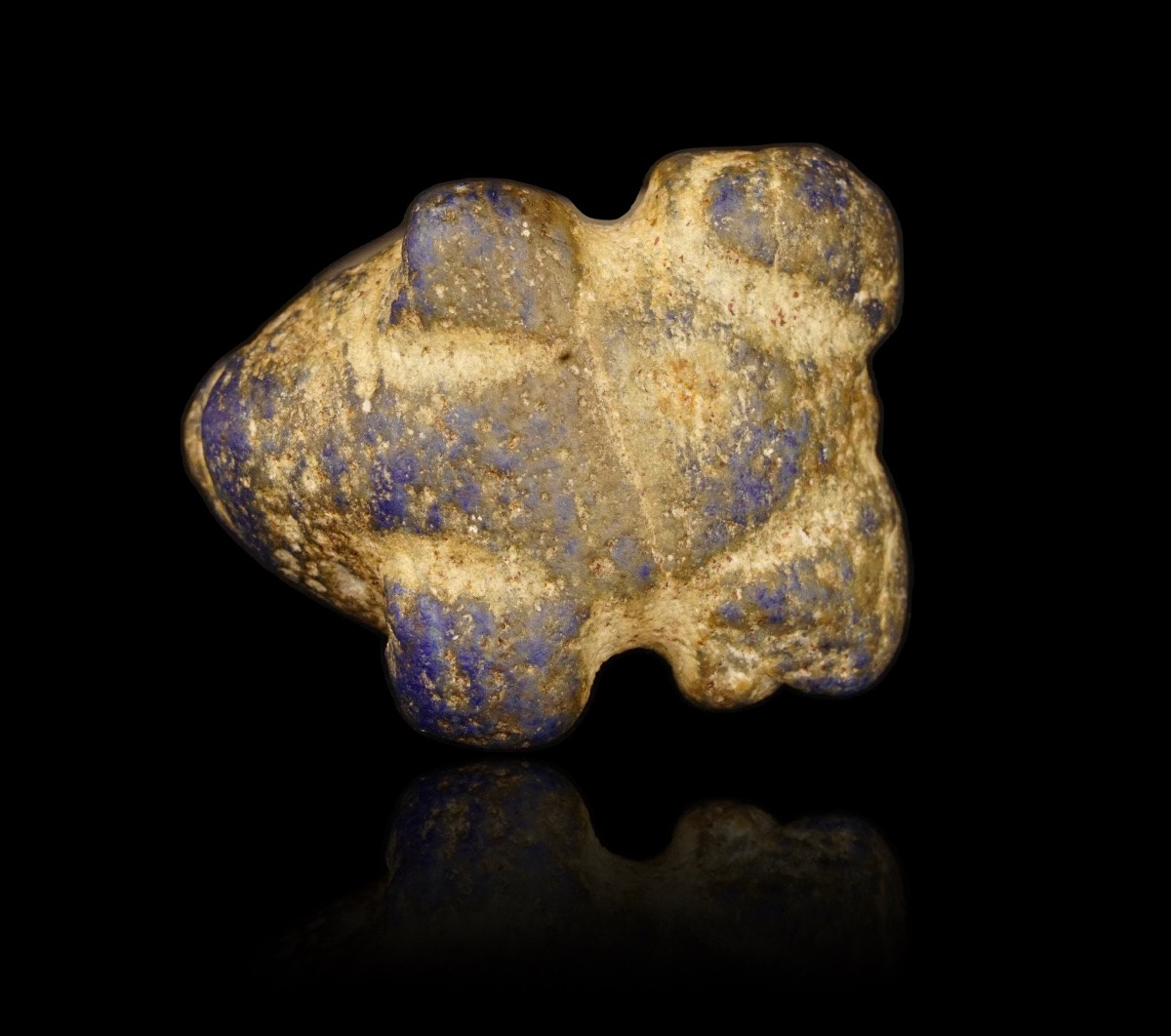 Amulette  Grenouille en Lapis lazuli -  Art sumérien -photo-4