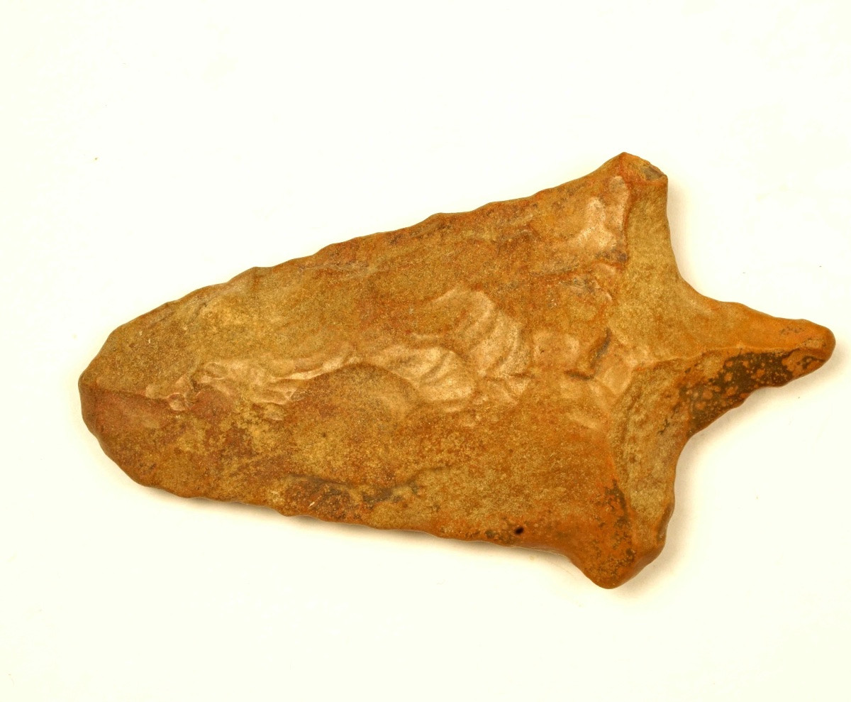 Egypt: Predynastic Arrowhead From Abydos - Box And 19th Century Label Jacques De Morgan-photo-2