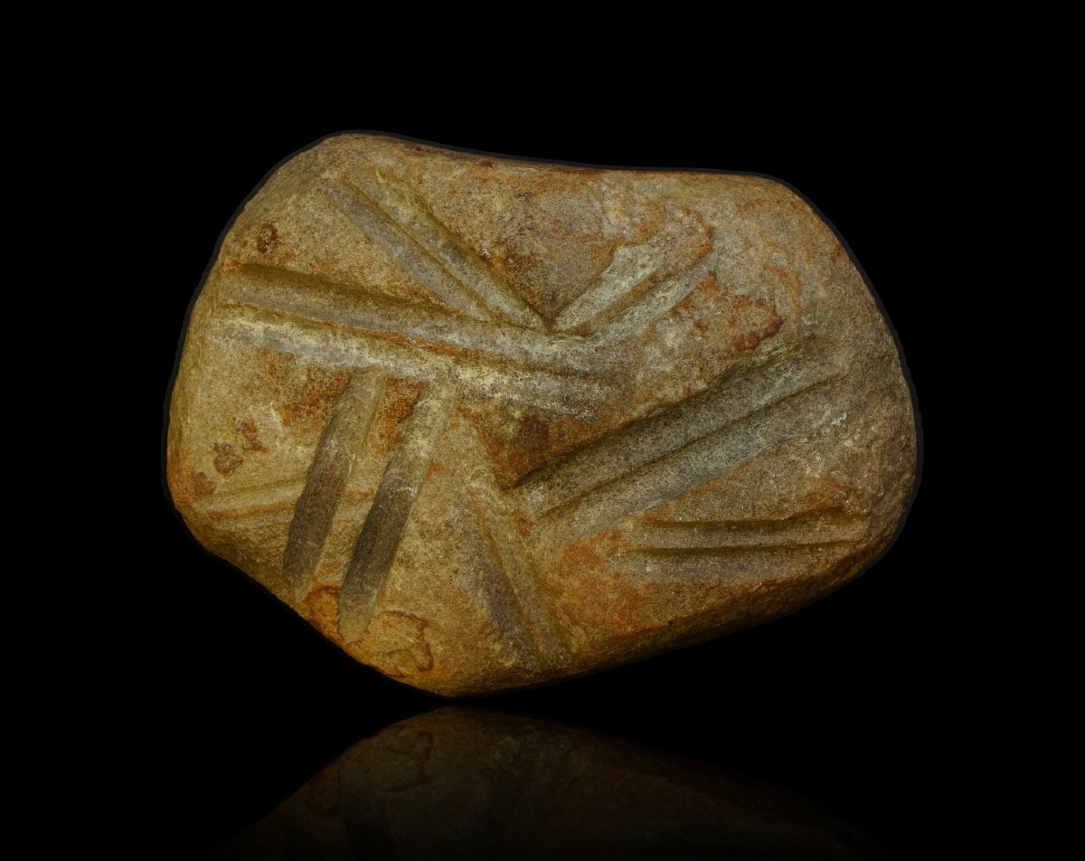 Neolithic Stone Grinding Wheel For Shaping Beads -mineralogy 