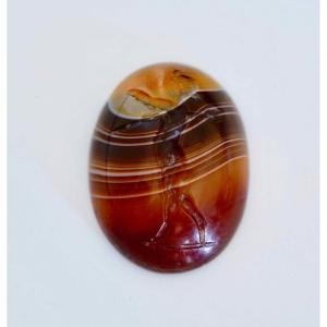 Intaglio On Veined Agate : Menad