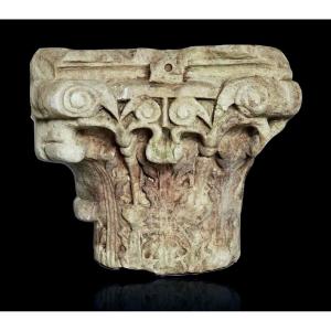 13th-century Stone Corbel Capital Aisne Abbey