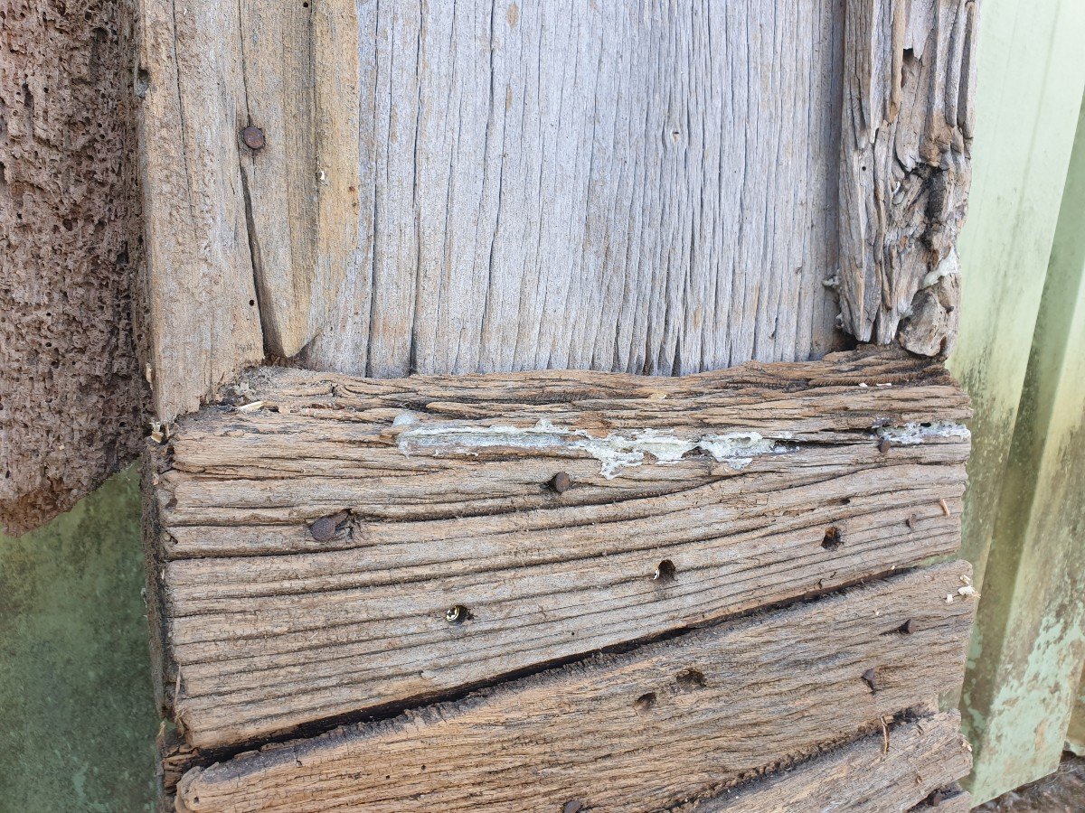 16th Century Oak Door Piece-photo-1