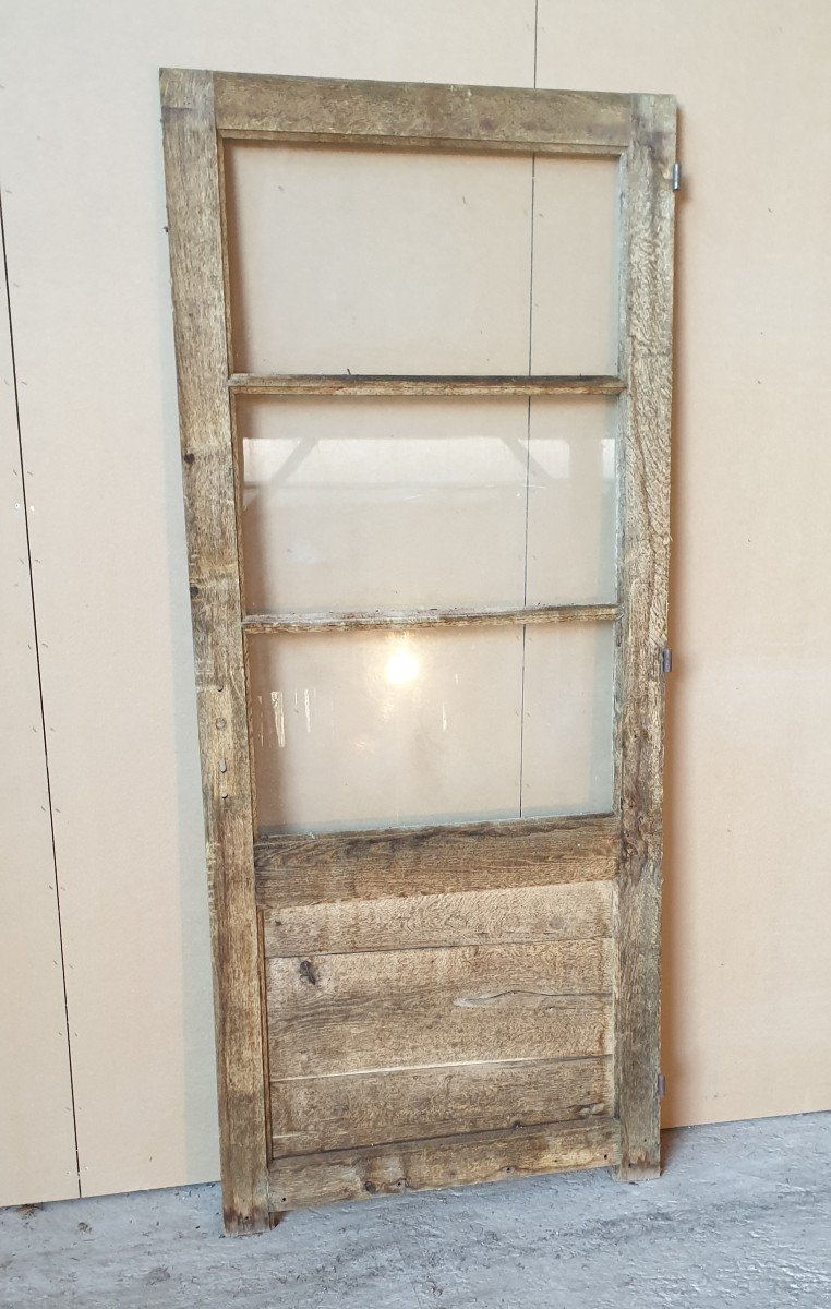 Oak Door With 3 Horizontal Glasses - 20th