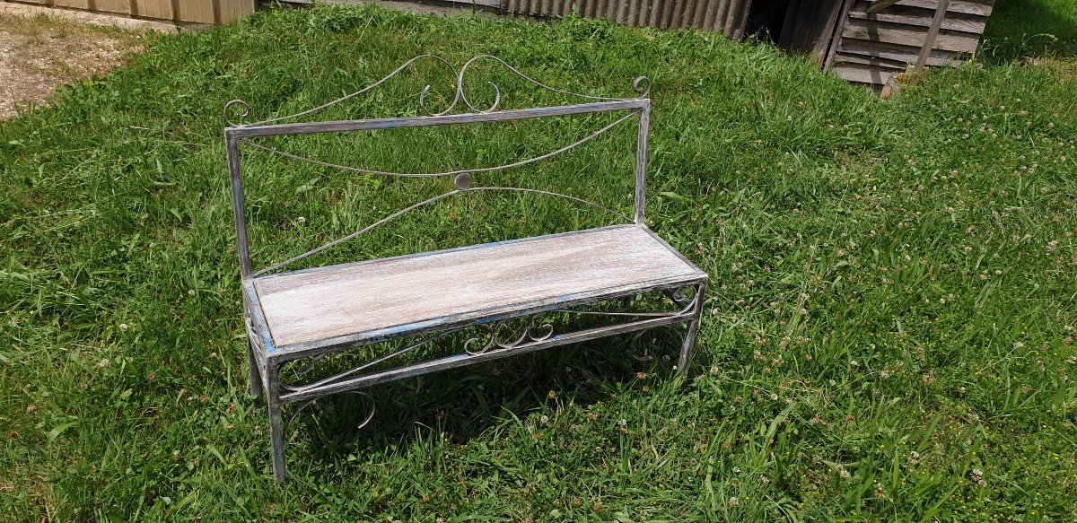 Banc bois-métal Pour Enfants XXème-photo-2