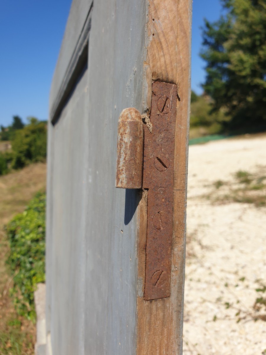 Charmante Porte Campagnarde double face - Patine bleu-gris - XIXème-photo-2