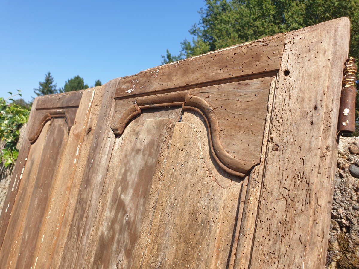 Paire De Portes De Placard Louis XV En Noyer - XVIIIème-photo-2