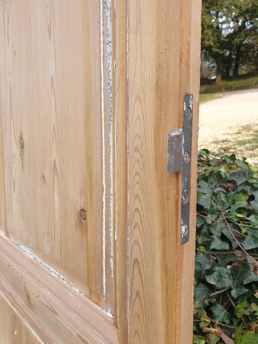 Elegant 19th Century Double-sided Pine Door-photo-6