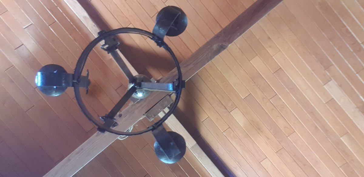 Chandelier - Wrought Iron Ceiling Light - Medieval Style-photo-6