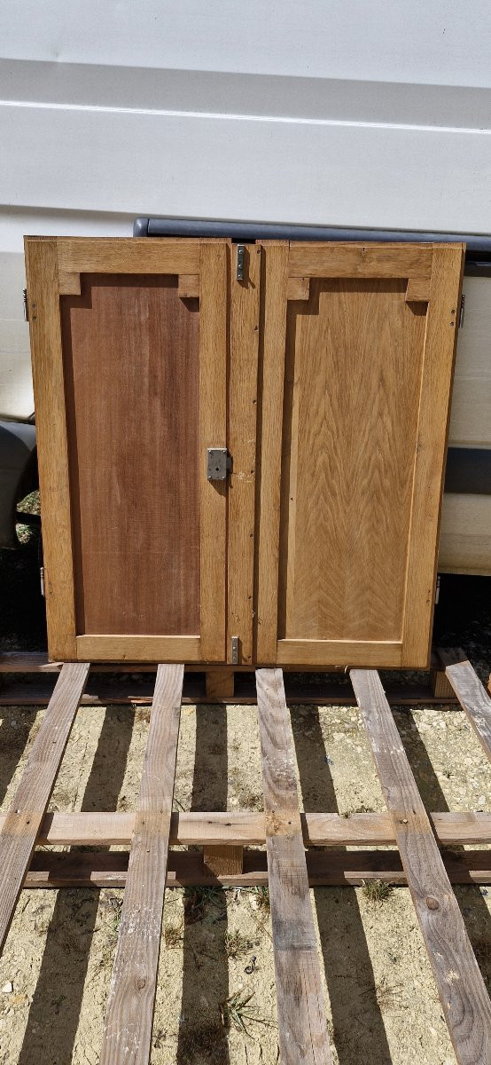 Woodwork For Storage Or Library Under Slope - Oak - 20th Century-photo-8