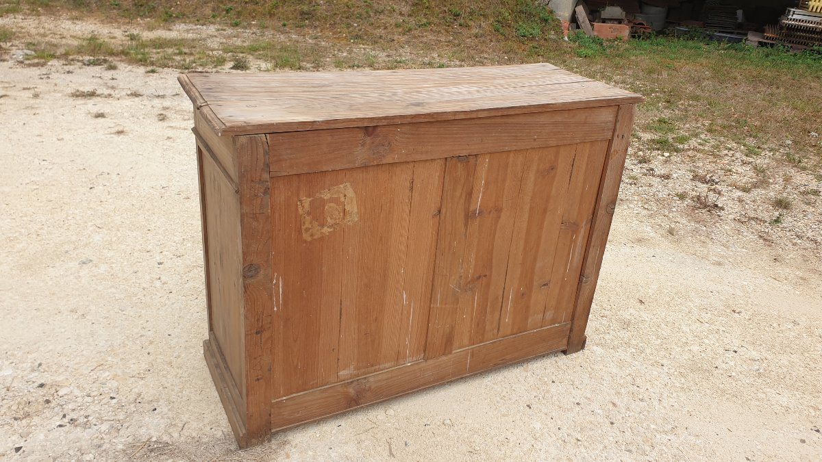 Commode en pin - 2 tiroirs - jolie patine - début XXè-photo-2
