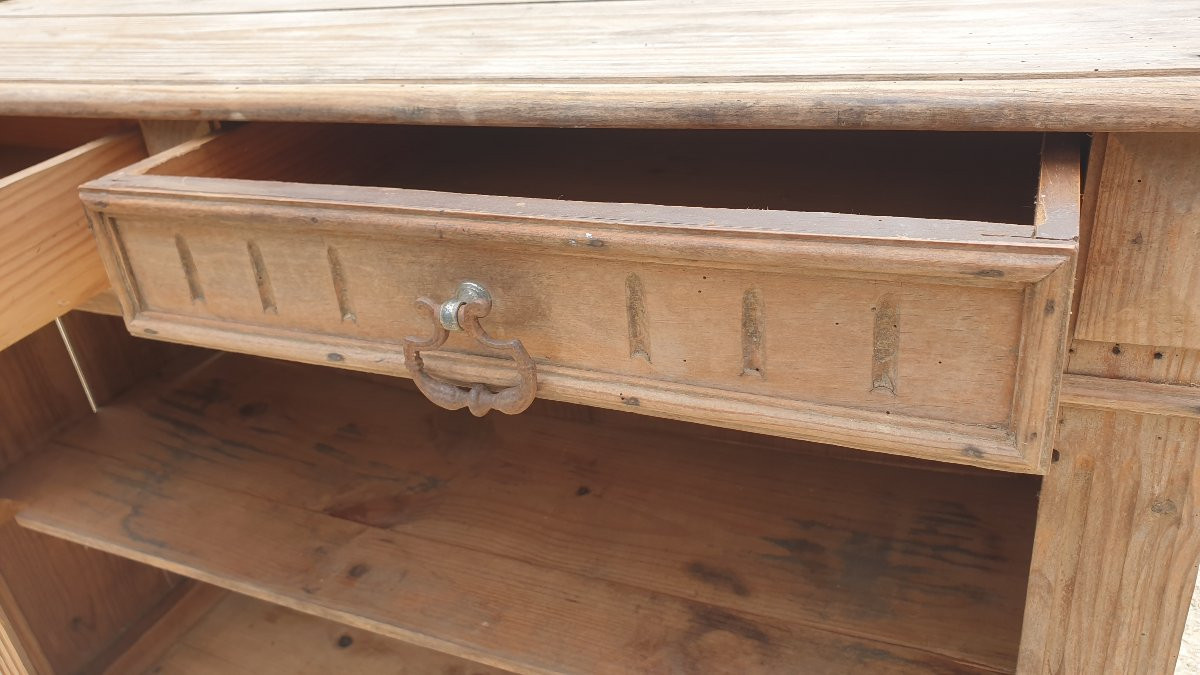 Commode en pin - 2 tiroirs - jolie patine - début XXè-photo-3