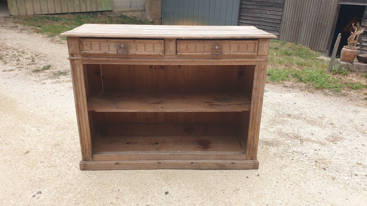 Commode en pin - 2 tiroirs - jolie patine - début XXè-photo-4