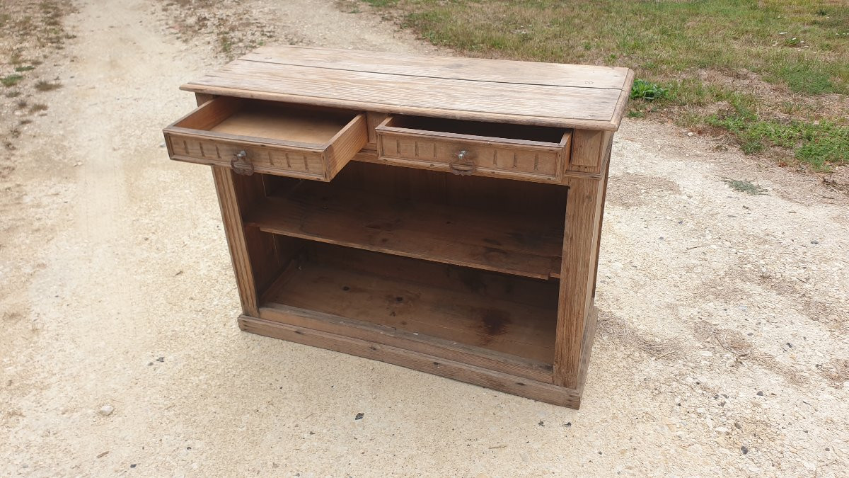 Commode en pin - 2 tiroirs - jolie patine - début XXè-photo-4