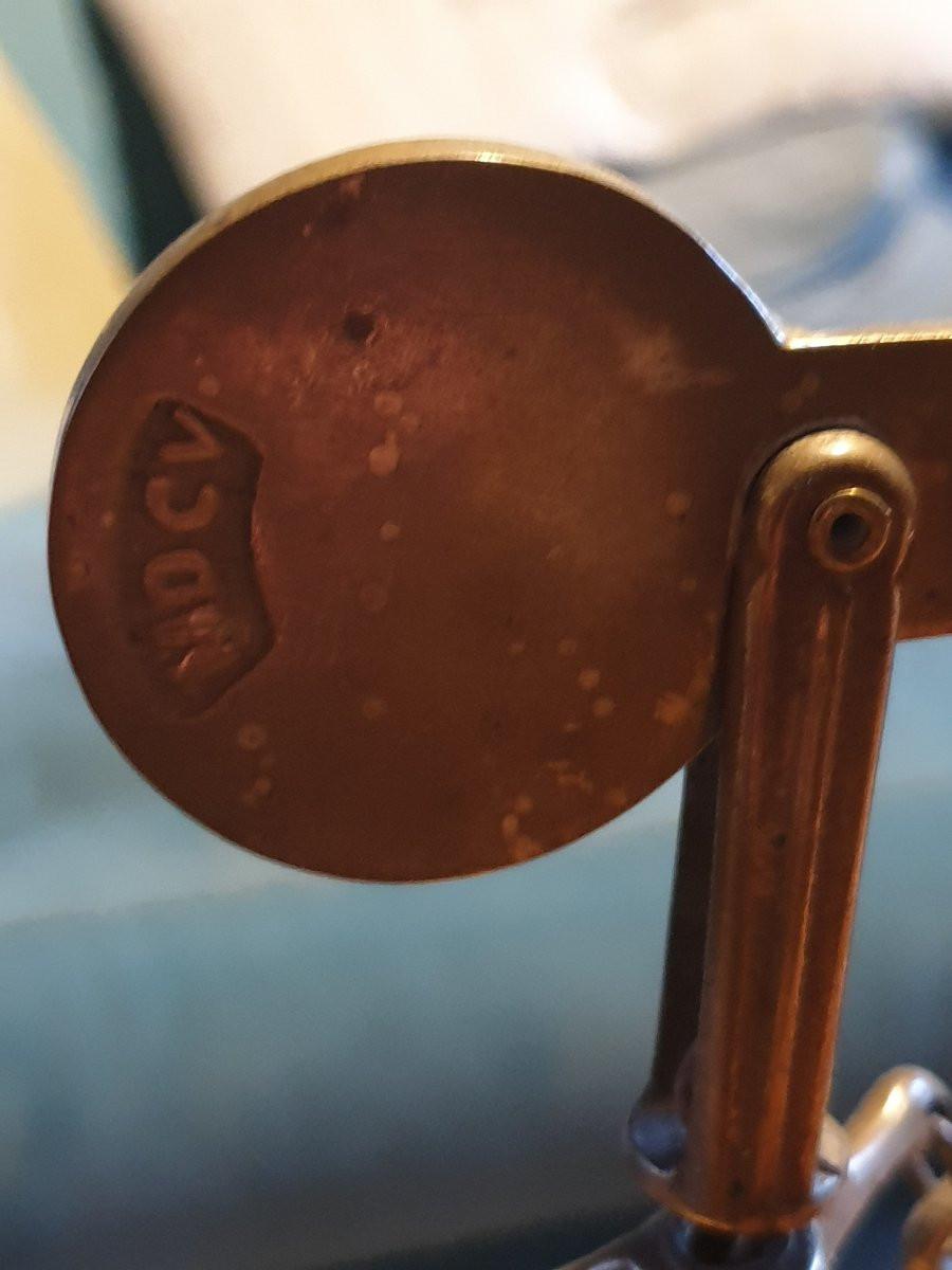 Bronze Roman Counter Scale - Italian Style - Stamped Mdcv-photo-3