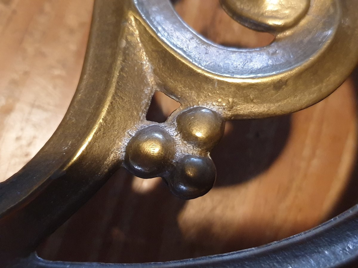 Bronze Roman Counter Scale - Italian Style - Stamped Mdcv-photo-4