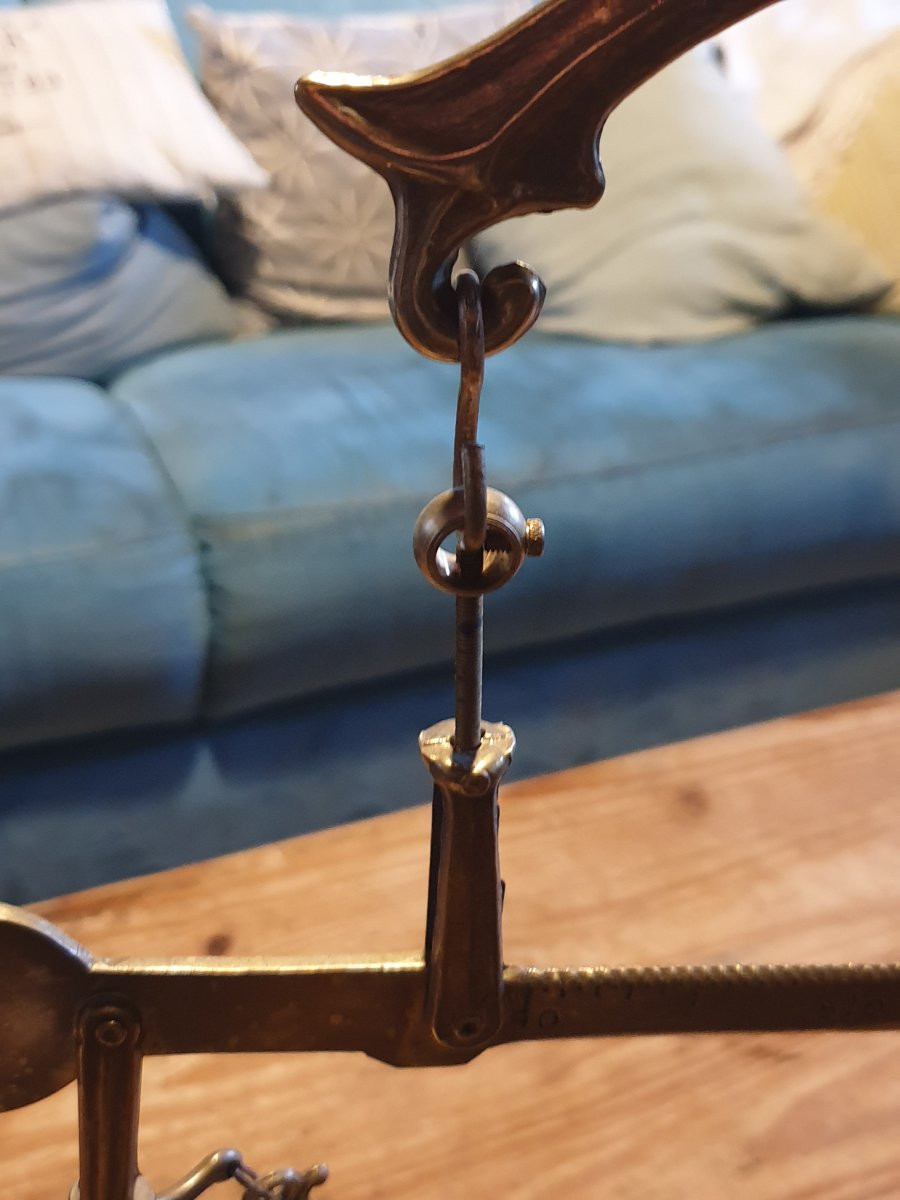 Bronze Roman Counter Scale - Italian Style - Stamped Mdcv-photo-6