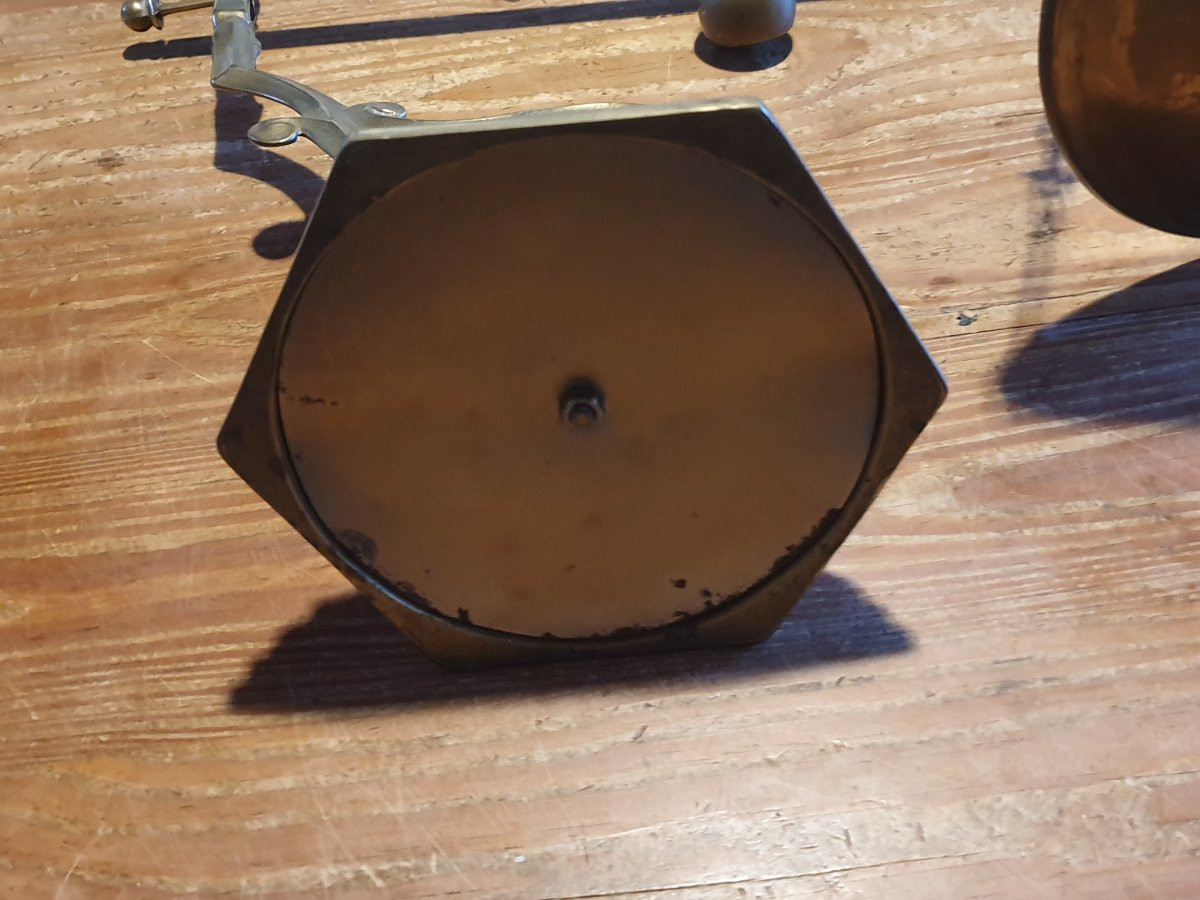 Bronze Roman Counter Scale - Italian Style - Stamped Mdcv-photo-7