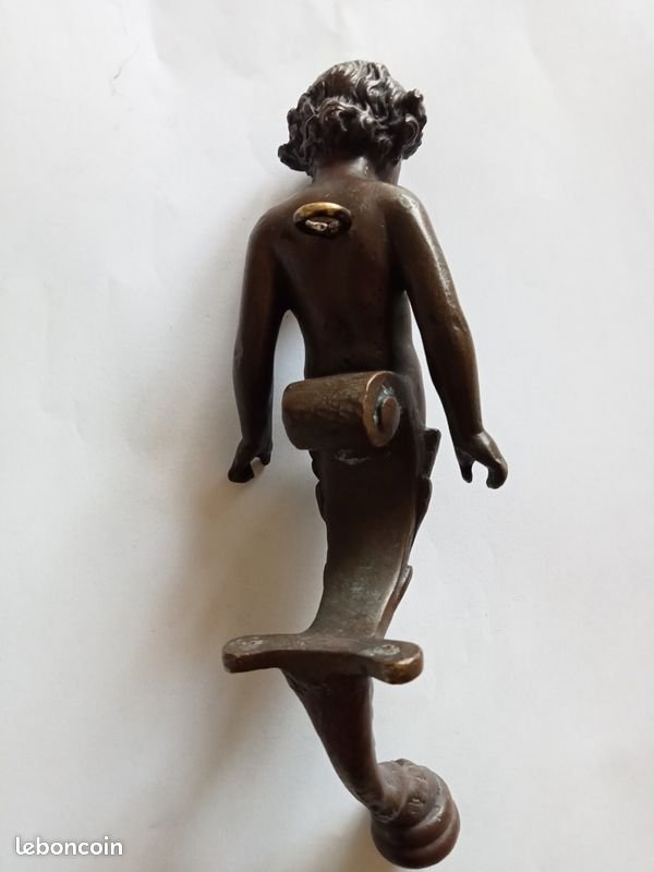 Petit chérubin / centaure en bronze - applique - début XXè-photo-2