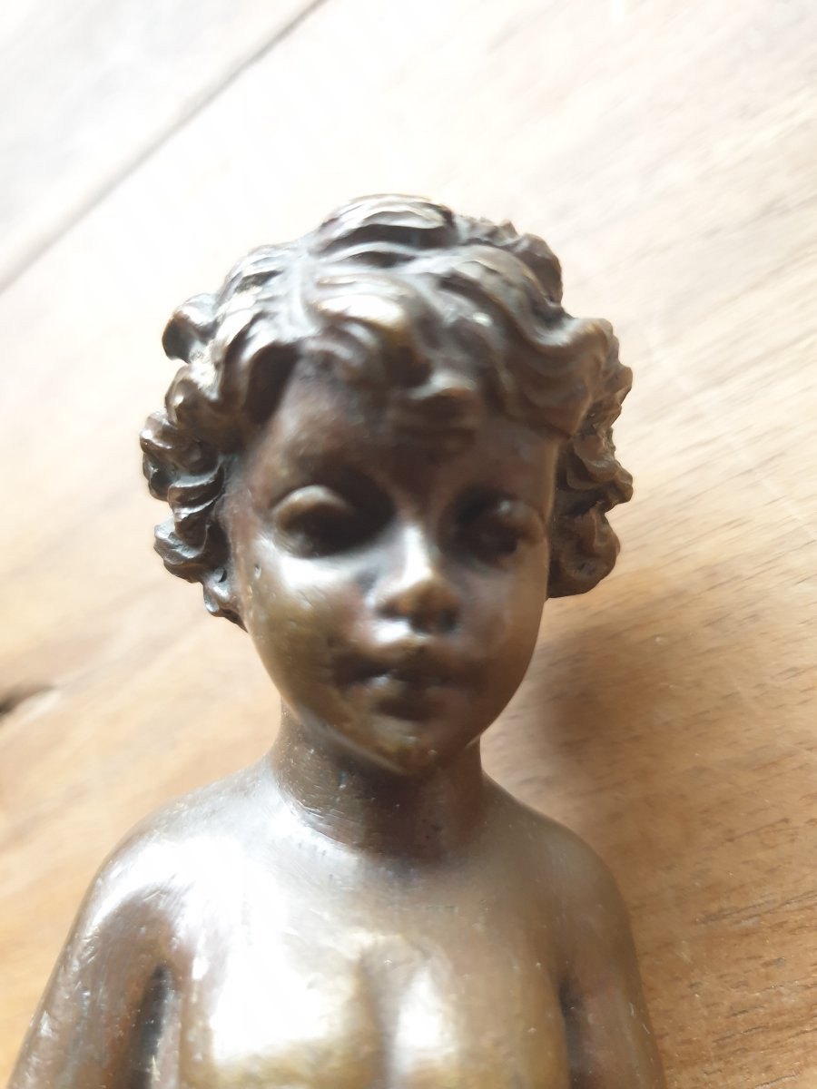 Petit chérubin / centaure en bronze - applique - début XXè-photo-4