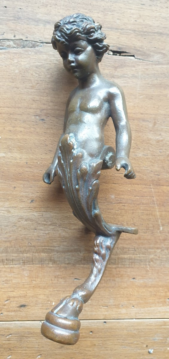 Petit chérubin / centaure en bronze - applique - début XXè
