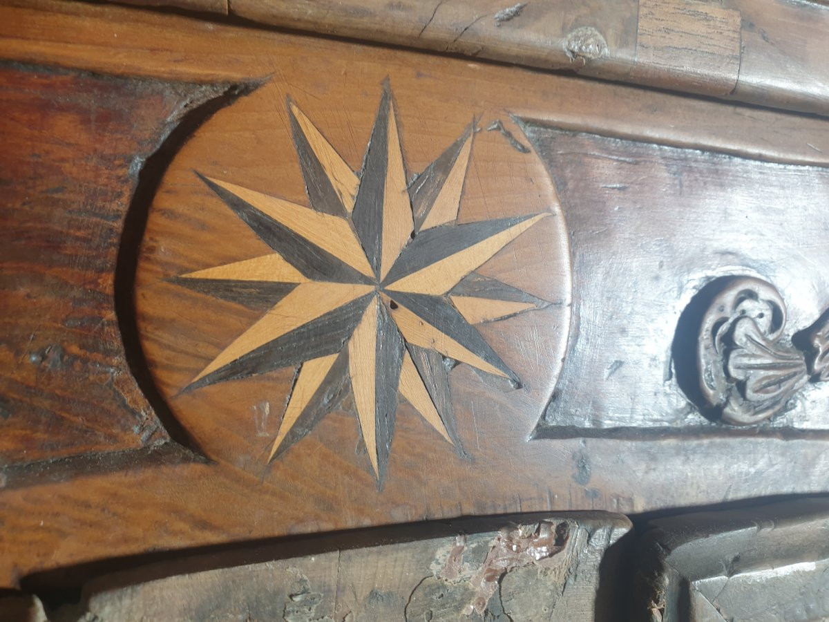 Buffet / comptoir finement ornementé - merisier - fin XVIIIè-photo-3