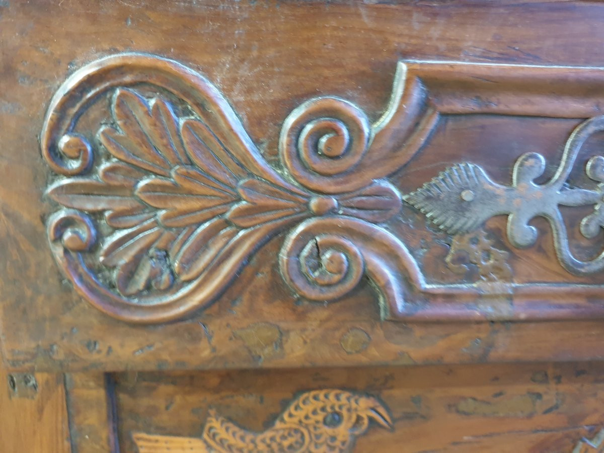 Buffet / comptoir finement ornementé - merisier - fin XVIIIè-photo-1