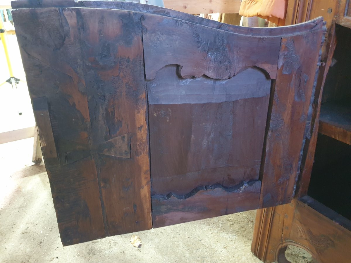 Buffet / comptoir finement ornementé - merisier - fin XVIIIè-photo-7