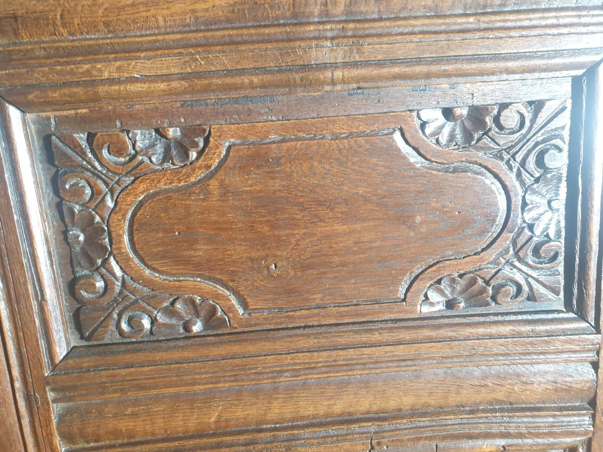 Armoire raffinée en chêne foncé - style Louis XIV - XIXème-photo-3